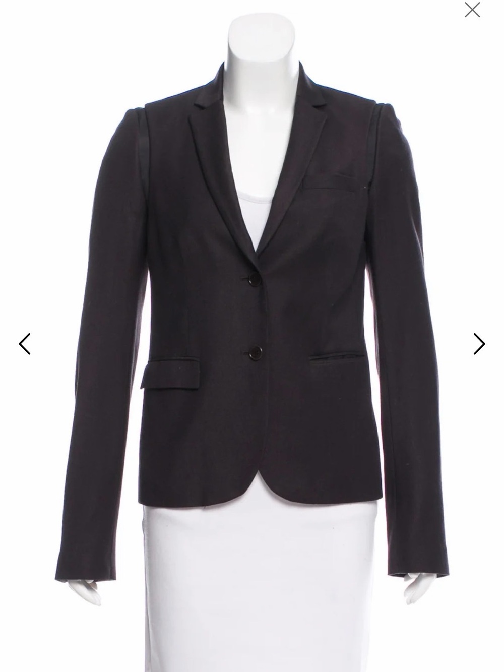 Helmut Lang Wool-Blend Deconstructed Classic Black Women's Blazer Jacket